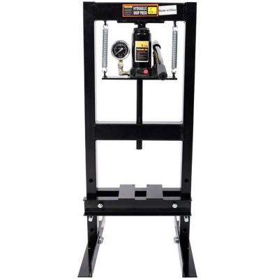 Image showing 4 th TMB 6 Ton Bottle Jack Shop Press with Gauge, Black