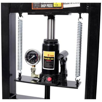 Image showing 7 th TMB 6 Ton Bottle Jack Shop Press with Gauge, Black