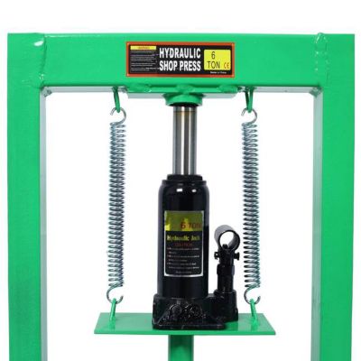 Image showing 7 th TMB 6 Ton Hydraulic Shop Press, Green