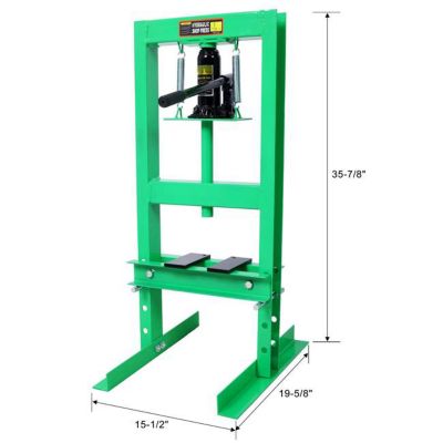 Image showing 9 th TMB 6 Ton Hydraulic Shop Press, Green