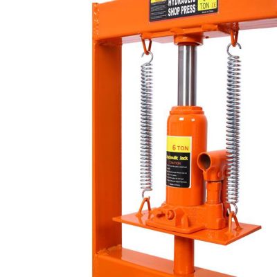 Image showing 7 th TMB 6 Ton Hydraulic Shop Press, Orange