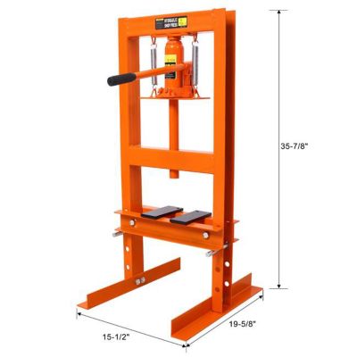 Image showing 9 th TMB 6 Ton Hydraulic Shop Press, Orange