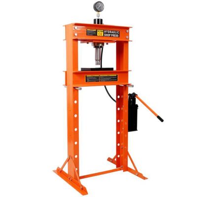Image showing  30 Ton Hydraulic Shop Press with Gauge, Orange
