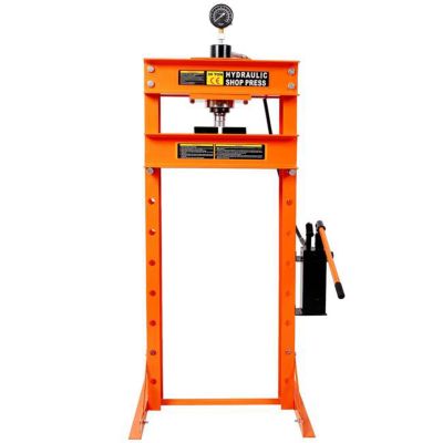 Image showing  30 Ton Hydraulic Shop Press with Gauge, Orange