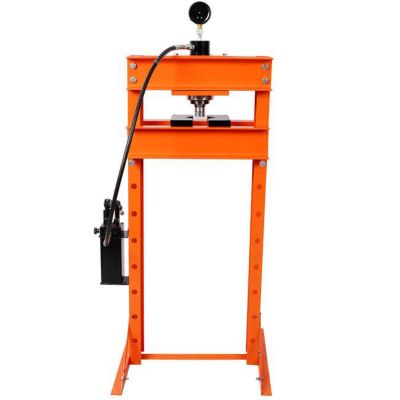 Image showing  30 Ton Hydraulic Shop Press with Gauge, Orange