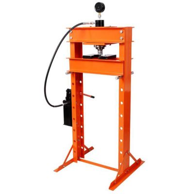 Image showing  30 Ton Hydraulic Shop Press with Gauge, Orange