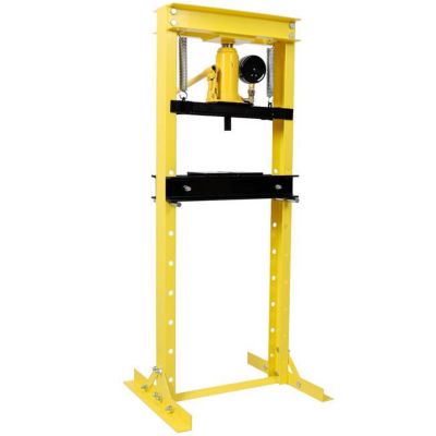 Image showing  12 Ton Bottle Jack Shop Press with Gauge, Yellow