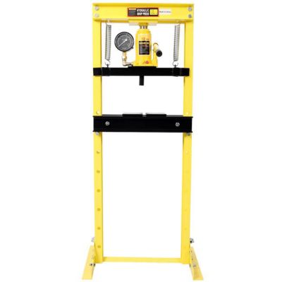 Image showing  12 Ton Bottle Jack Shop Press with Gauge, Yellow