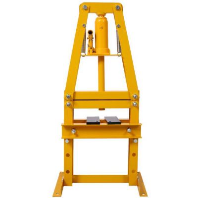 Image showing 1 th TMB 6-Ton Benchtop Hydraulic A-Frame Shop Press with Press Plates, Yellow