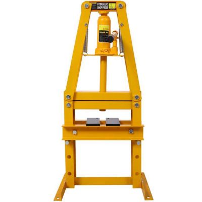 Image showing 2 th TMB 6-Ton Benchtop Hydraulic A-Frame Shop Press with Press Plates, Yellow