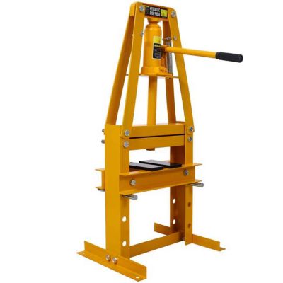 Image showing 3 th TMB 6-Ton Benchtop Hydraulic A-Frame Shop Press with Press Plates, Yellow