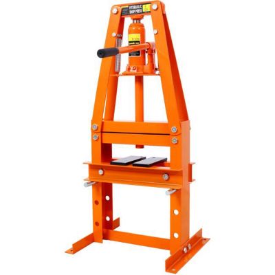 Tmb 6-Ton Benchtop Hydraulic A-Frame Shop Press with Press Plates, Orange