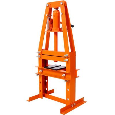 Image showing 1 th TMB 6-Ton Benchtop Hydraulic A-Frame Shop Press with Press Plates, Orange
