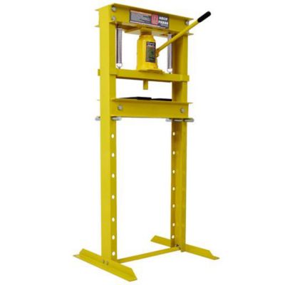 Tmb 12-Ton Capacity Hydraulic Shop Press, Yellow
