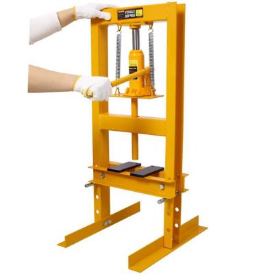 Image showing TMB 6 Ton Hydraulic Shop Press, Yellow