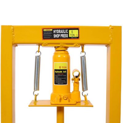 Image showing 7 th TMB 6 Ton Hydraulic Shop Press, Yellow