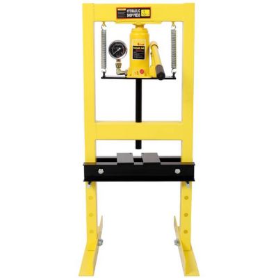TMB 6 Ton Bottle Jack Shop Press with Gauge, Yellow