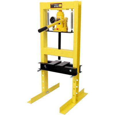 Image showing 1 th TMB 6 Ton Bottle Jack Shop Press with Gauge, Yellow