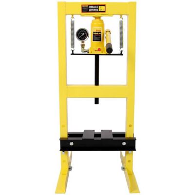 Image showing 4 th TMB 6 Ton Bottle Jack Shop Press with Gauge, Yellow