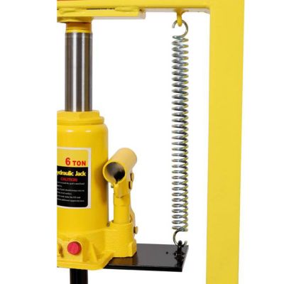 Image showing 8 th TMB 6 Ton Bottle Jack Shop Press with Gauge, Yellow