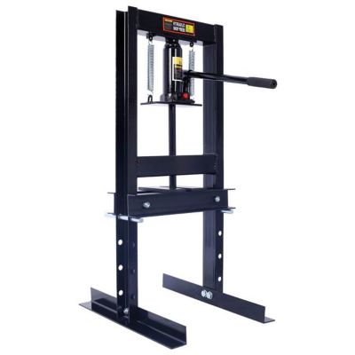 Tmb 6 Ton H-Frame Adjustable Hydraulic Shop Press with Plates, Black