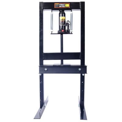 Image showing TMB 6 Ton H-Frame Adjustable Hydraulic Shop Press with Plates, Black