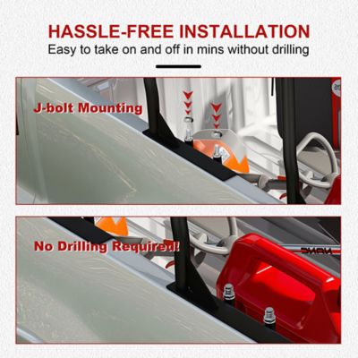 Image showing  Rugged Country Truck Rack, 900 lb. Heavy-Duty, No-Drill Mount, 46-71in. Adjustable Steel Hauler for Farm & Ranch