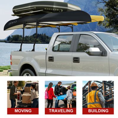 Image showing  Rugged Country Truck Rack, 900 lb. Heavy-Duty, No-Drill Mount, 46-71in. Adjustable Steel Hauler for Farm & Ranch