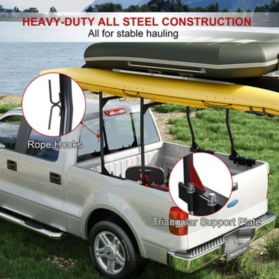 Image showing 5 th Trustmade Rugged Country Truck Rack, 900 lb. Heavy-Duty, No-Drill Mount, 46-71in. Adjustable Steel Hauler for Farm & Ranch