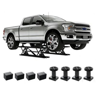 Trustmade Pro 7000 lb. Portable Car Lift - 120V Hydraulic Jack, 26.8in. Max Height, Safety Locks & Wheels for Shop Garage