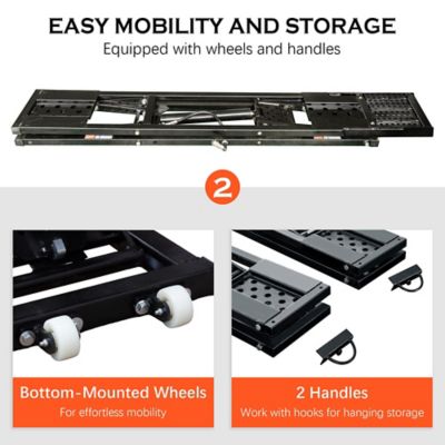 Image showing  Pro 7000 lb. Portable Car Lift - 120V Hydraulic Jack, 26.8in. Max Height, Safety Locks & Wheels for Shop Garage