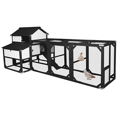 Aivituvin 18 in. Large Outdoor Chicken Coop for 8-10 Chickens with Run
