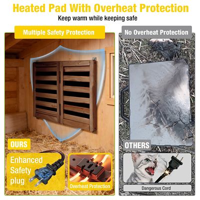 Image showing  Adjustable Wooden Chicken Coop Heater,Brooder Heater for Chicks and Poultry, Black