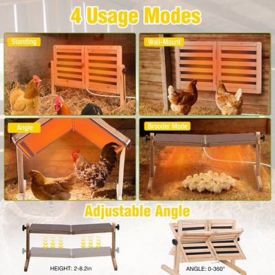 Image showing  Adjustable Wooden Chicken Coop Heater,Brooder Heater for Chicks and Poultry, Original