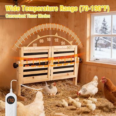 Image showing  Adjustable Wooden Chicken Coop Heater,Brooder Heater for Chicks and Poultry, Original