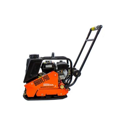 Image showing 2 th Brave Forward Plate Compactor, 16 in., Rubber Mat, Tank, and Wheel Kit, Honda GX160