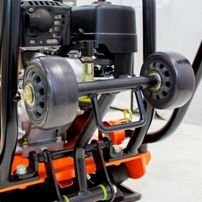 Image showing 3 th Brave Forward Plate Compactor, 16 in., Rubber Mat, Tank, and Wheel Kit, Honda GX160