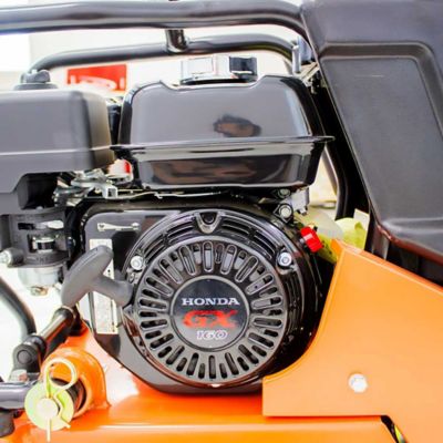 Image showing 4 th Brave Forward Plate Compactor, 16 in., Rubber Mat, Tank, and Wheel Kit, Honda GX160