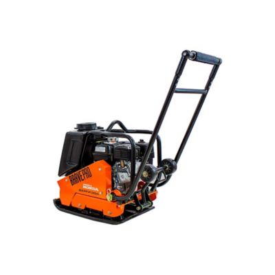 Image showing 13 th Brave Forward Plate Compactor, 16 in., Rubber Mat, Tank, and Wheel Kit, Honda GX160