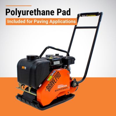 Image showing  Forward Plate Compactor, 14 in., Rubber Mat, Tank, and Wheel Kit, Honda GX160