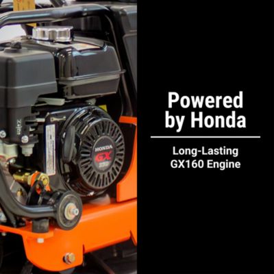 Image showing 7 th Brave Forward Plate Compactor, 20 in., Rubber Mat, Tank, and Wheel Kit, Honda GX160