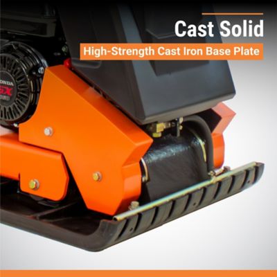 Image showing 8 th Brave Forward Plate Compactor, 20 in., Rubber Mat, Tank, and Wheel Kit, Honda GX160