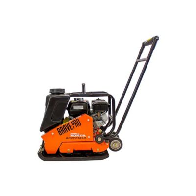 Image showing 9 th Brave Forward Plate Compactor, 20 in., Rubber Mat, Tank, and Wheel Kit, Honda GX160