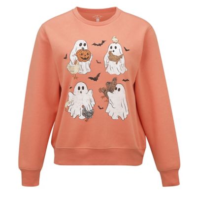 Blue Mountain Women's Ghosts & Chickens Graphic Fleece Sweatshirt