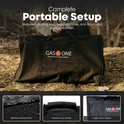 Image showing  Double Propane Burner with Removable Legs Carry Bag