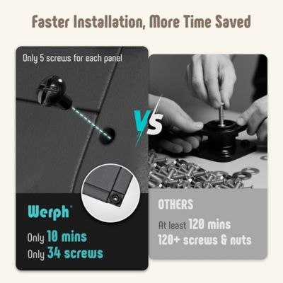 Image showing 6 th Werph 43 gal. Dual Chamber Compost Tumbler Outdoor Black Heavy Duty 2 Sliding Doors with Gloves