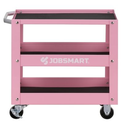 JobSmart 3-Tier Rolling Utility Cart, Pink