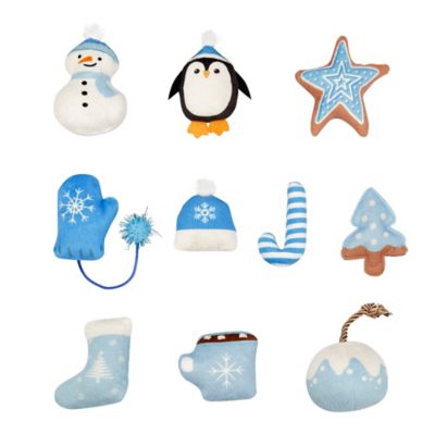 Paws & Claws Winter Wonderland Plush Cat Toy Set, 10 pk.