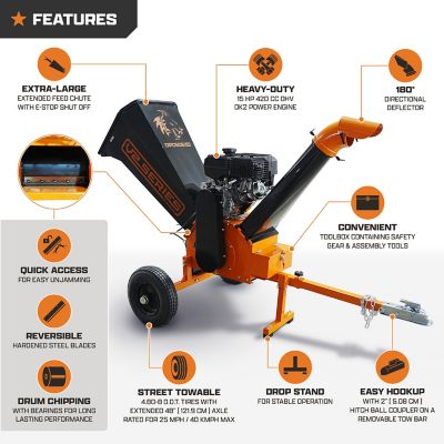 Image showing  Marlon V2 Series 6 in., 15 hp, 420 cc Chipper Shredder