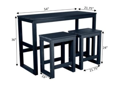 Image showing 2 th northbeam HDPE Cottage Home Bar Set, 3 pc.